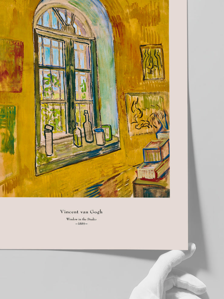 Van Gogh Window in the Studio - Art Print  Poster