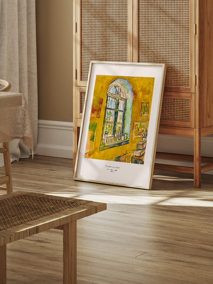 Van Gogh Window in the Studio - Art Print  Poster