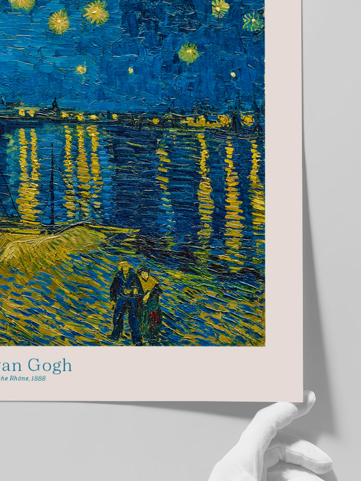 Van Gogh Starry Night Over The Rhone - Art Print  Poster
