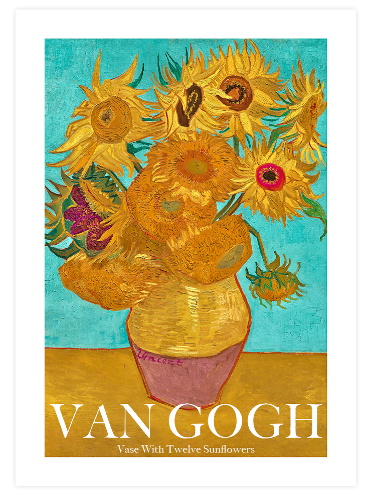 Van Gogh Vase With Twelve Sunflowers - Art Print Ürün ana görseli