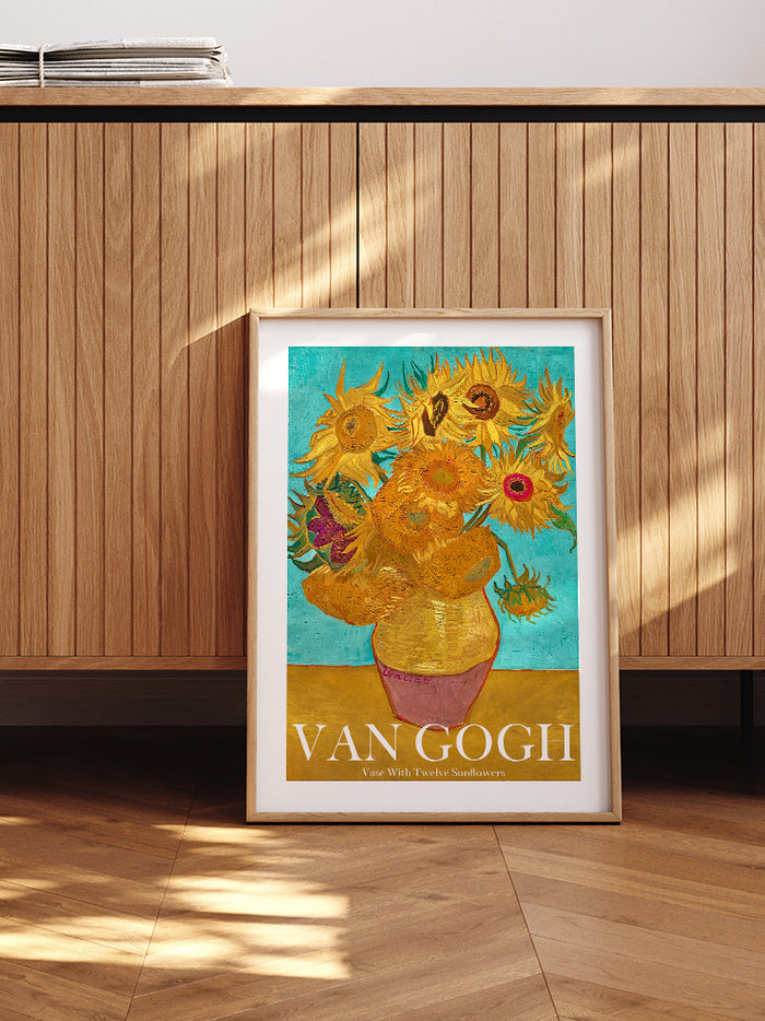Van Gogh Vase With Twelve Sunflowers - Art Print  Poster