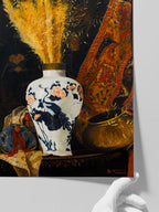 Osman Hamdi Bey Beyaz Vazoda Çiçekler - Art Print