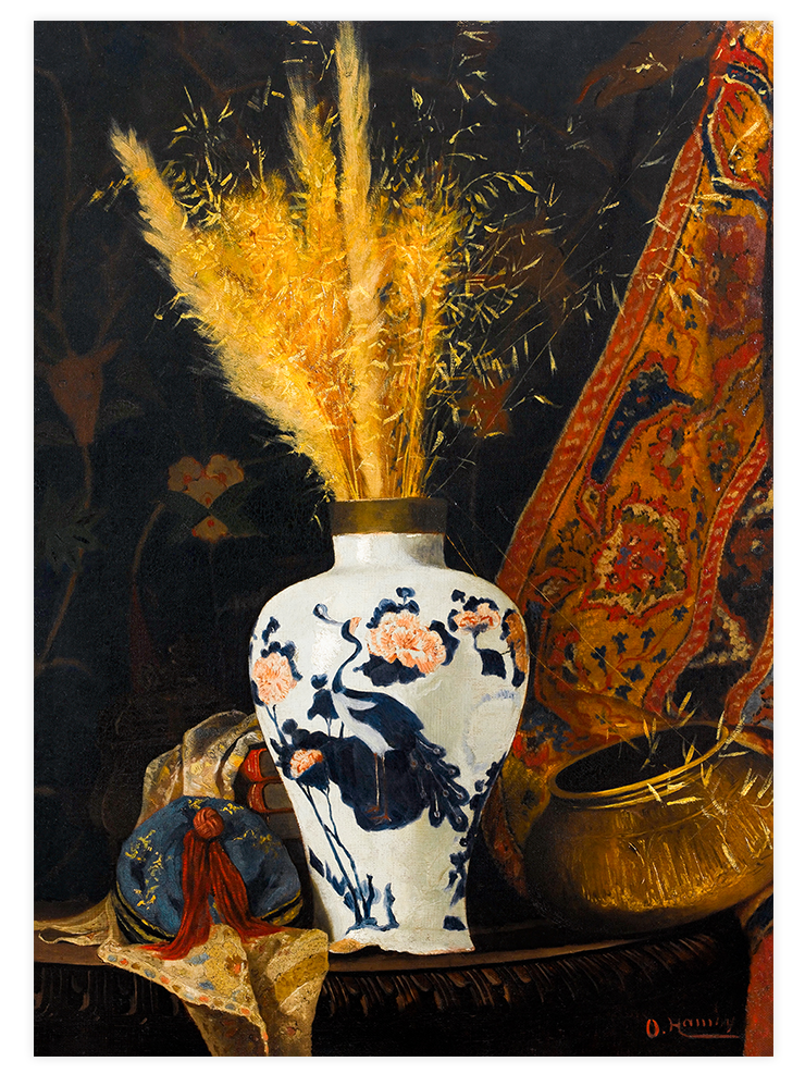 Osman Hamdi Bey Beyaz Vazoda Çiçekler - Art Print Ürün ana görseli