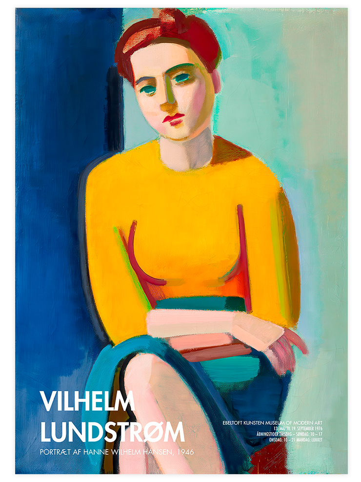 Vilhelm Lundstrom Portrait of Hanne Afiş - Art Print