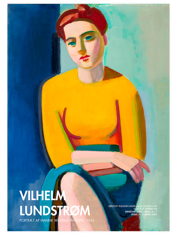 Vilhelm Lundstrom Portrait of Hanne Afiş - Art Print