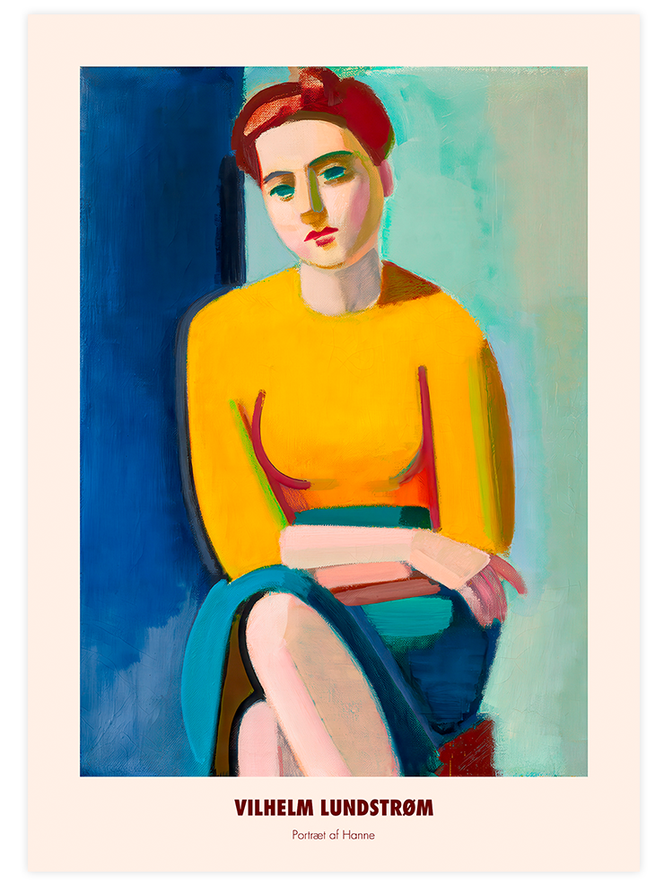 Vilhelm Lundstrom Portrait of Hanne - Art Print