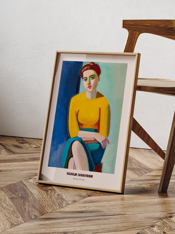 Vilhelm Lundstrom Portrait of Hanne - Art Print Ürün ikincil görseli