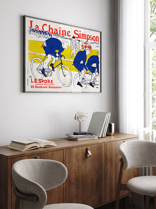 Vintage La Chaine Simpson Poster - Giclée Baskı