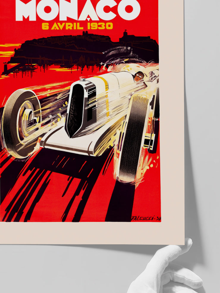 Vintage Grand Prix Monaco 1930 - Art Print  Poster