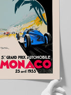 Vintage Grand Prix Monaco - Art Print
