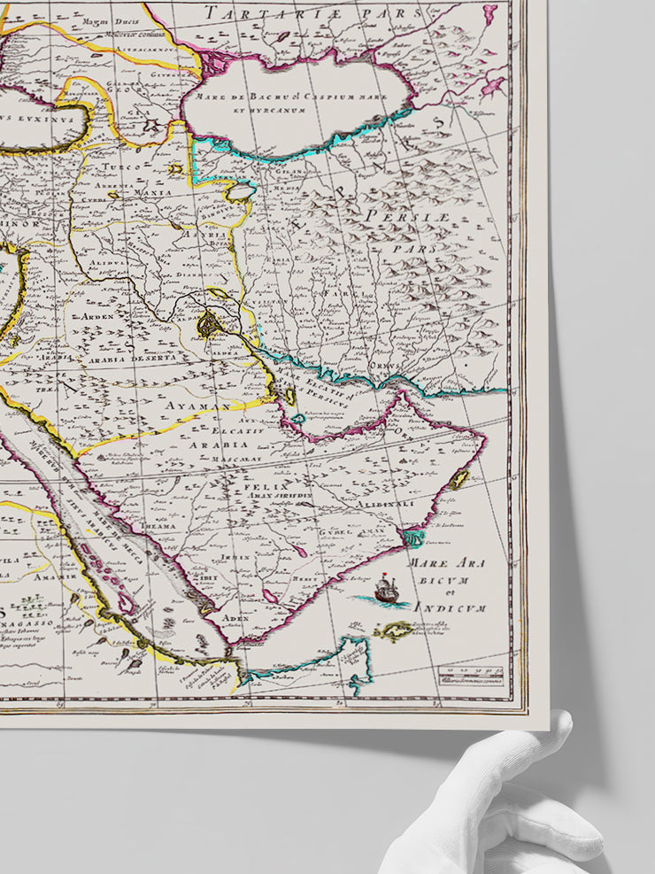 Vintage Osmanlı Devleti Haritası - Art Print