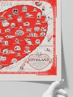 Vintage Sevgi Ülkesi Haritası - Art Print