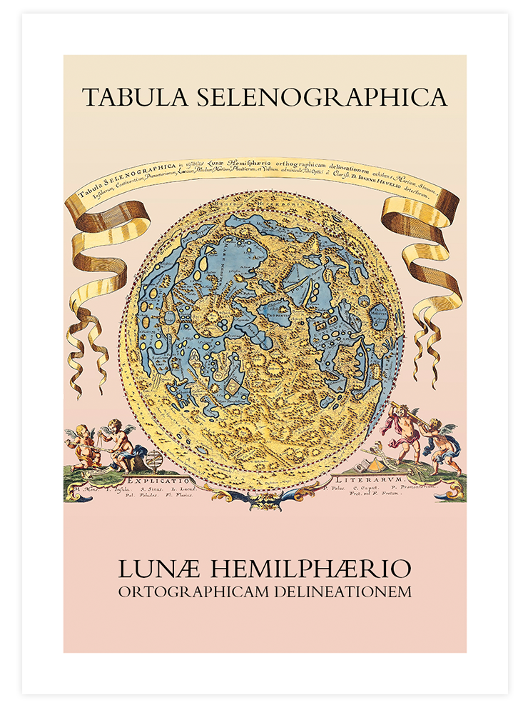 Vintage Ay Haritası - Art Print Ürün ana görseli