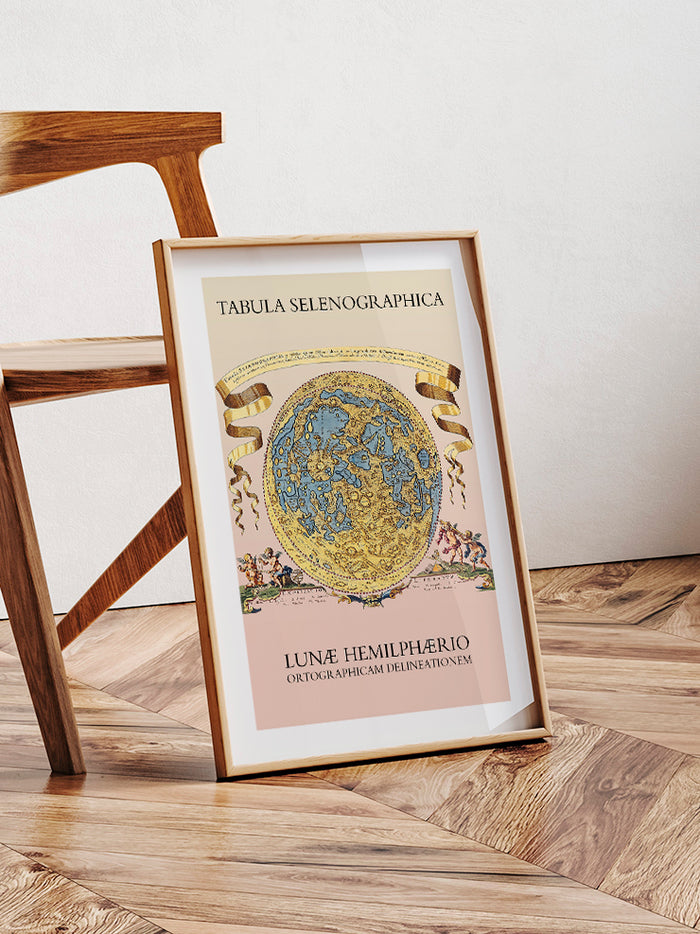 Vintage Ay Haritası - Art Print  Poster
