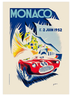Vintage Grand Prix Monaco 1952 - Art Print
