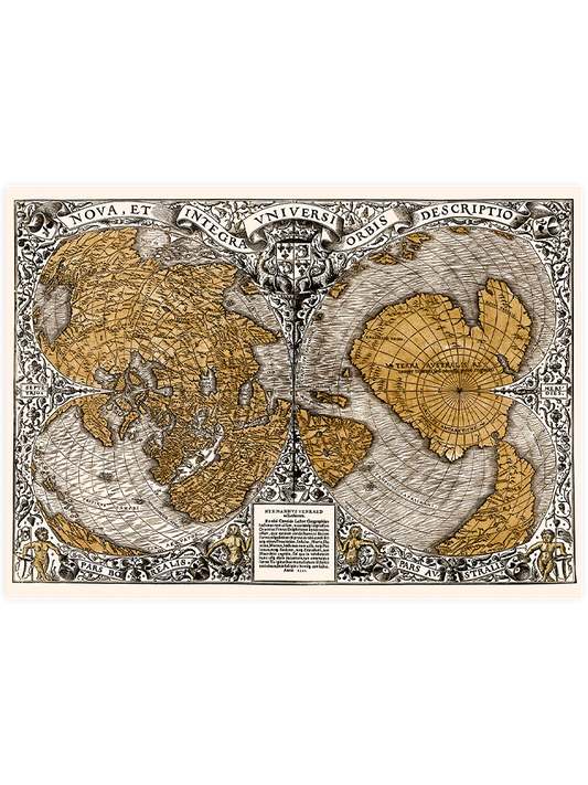 Vintage Dünya Haritası  - Art Print