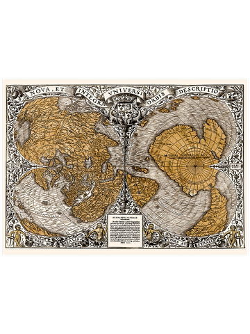 Vintage Dünya Haritası  - Art Print