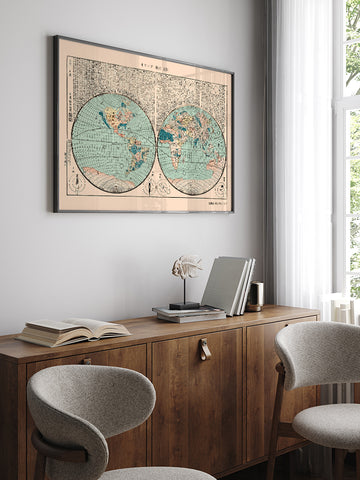 Japanese Woodblock Map - Art Print