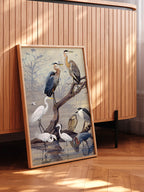 Vintage Büyük Mavi Balıkçıl - Art Print