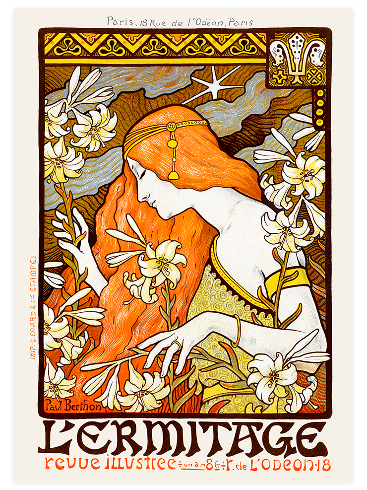 Vintage L'Ermitage Revue - Art Print