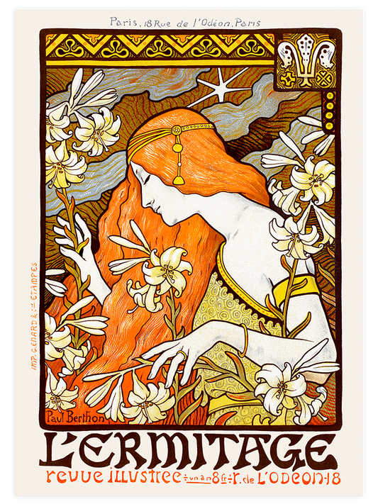 Vintage L'Ermitage Revue - Art Print