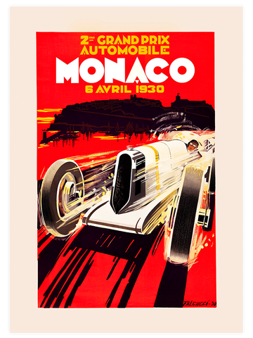 Vintage Grand Prix Monaco 1930 - Art Print