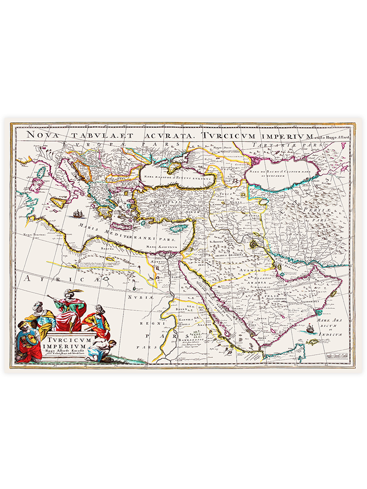 Vintage Osmanlı Devleti Haritası - Art Print