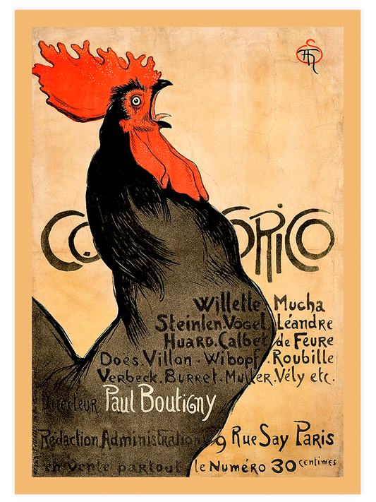 Vintage Cocorico Poster -  Giclée Baskı