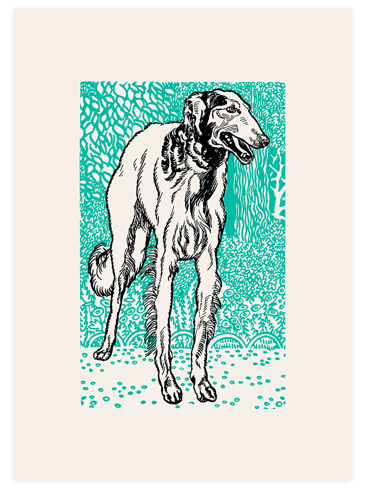 Vintage Borzoy & Chortai - Poster Seti Duo Ürün ikincil görseli