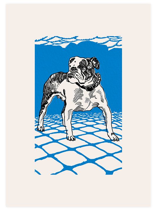 Vintage Bulldog - Art Print