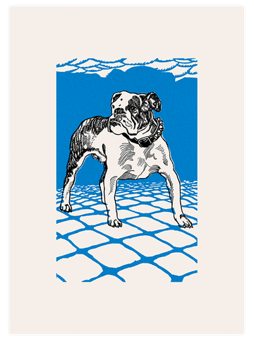 Vintage Bulldog - Art Print