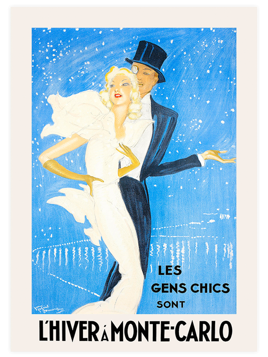 Vintage Les Gens Chics Poster - Giclée Baskı