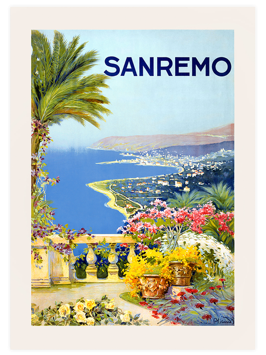 Vintage Sanremo Poster - Giclée Baskı