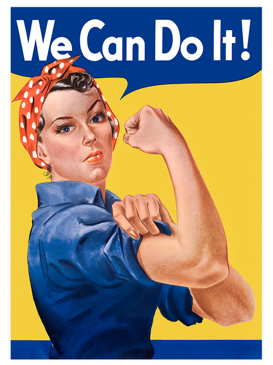 Vintage We Can Do It Poster - Giclée Baskı