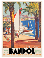 Vintage Bandol Côte d’Azur - Art Print