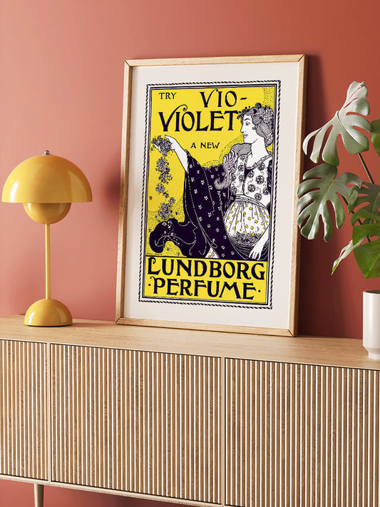 Vintage Vio Violet Poster - Giclée Baskı