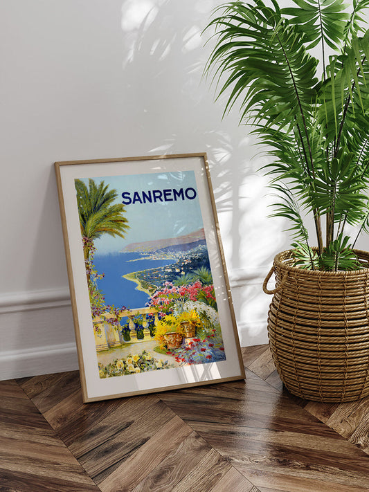 Vintage Sanremo Poster - Giclée Baskı
