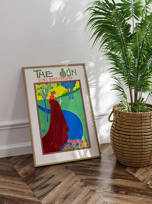 Vintage The Sun Poster - Giclée Baskı