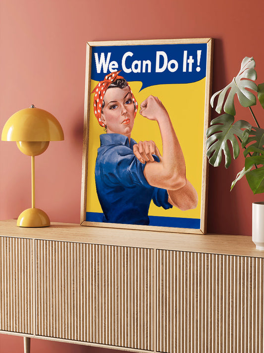 Vintage We Can Do It Poster - Giclée Baskı