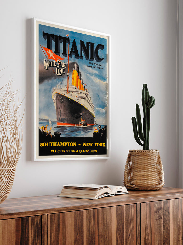 Vintage Titanic - Art Print  Poster