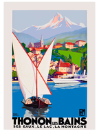 Vintage Thonon les Bains - Art Print