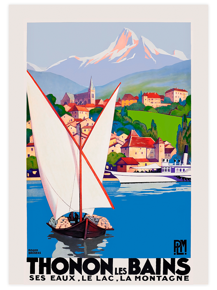 Vintage Thonon les Bains - Art Print