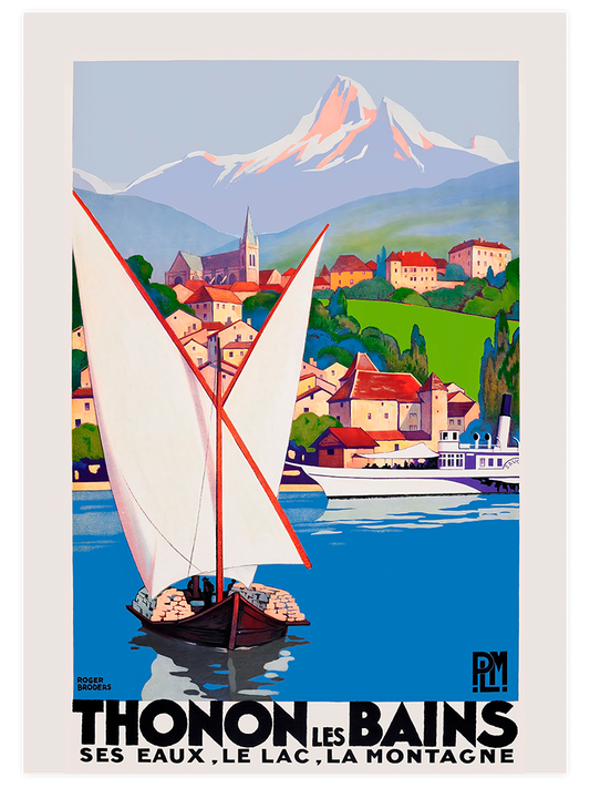 Vintage Thonon les Bains - Art Print