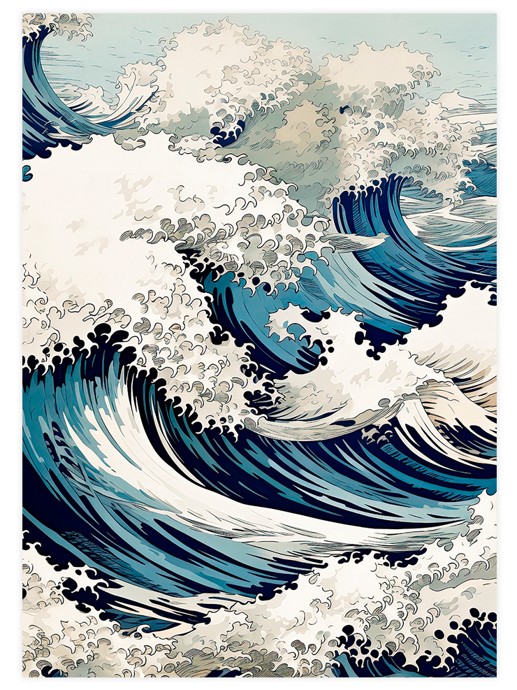 Waves of Okinawa - Art Print Ürün ana görseli