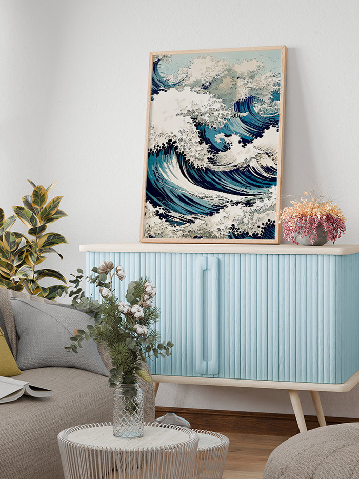 Waves of Okinawa - Art Print  Poster