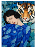 Wild Woman Blue - Art Print