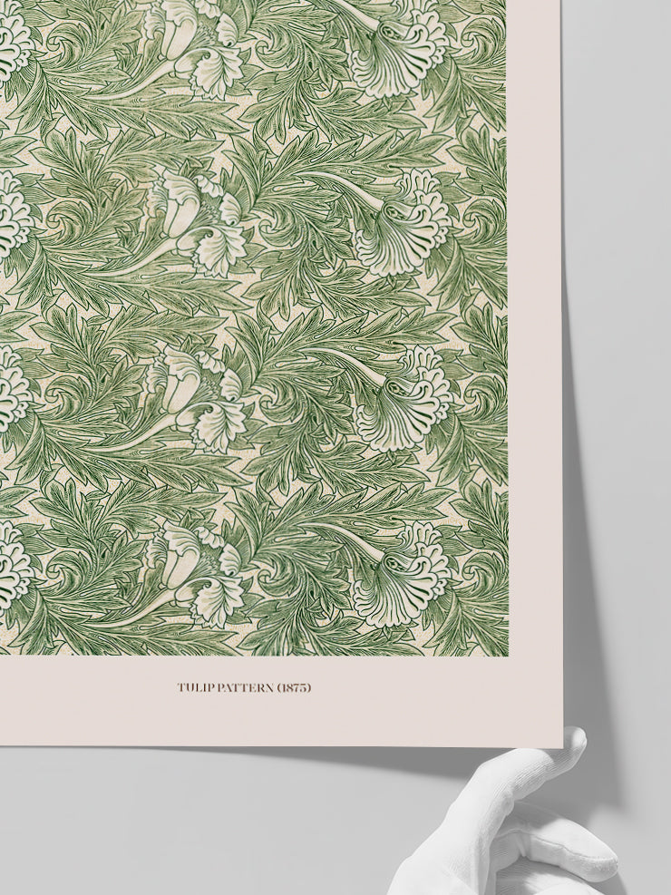 William Morris Tulip Pattern - Art Print  Poster