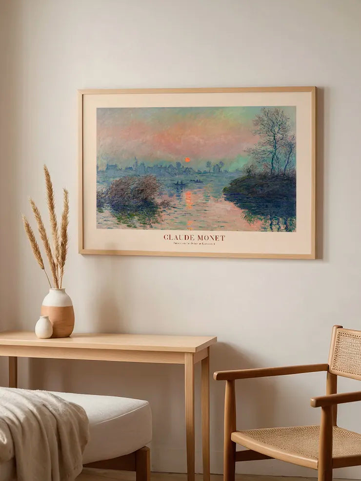Monet Sunset on the Seine - Art Print