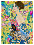 Gustav Klimt Woman With Fan - Art Print