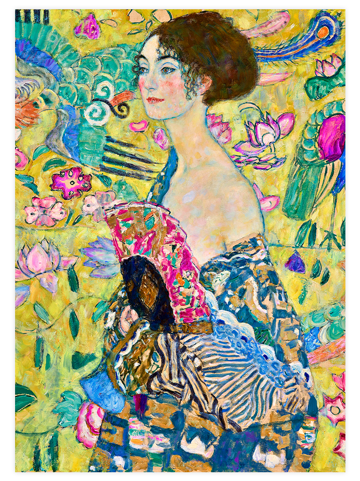 Gustav Klimt Woman With Fan - Art Print